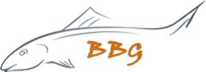 Brad's Bonefishing Getaways logo of a bonefish and the letters BBG