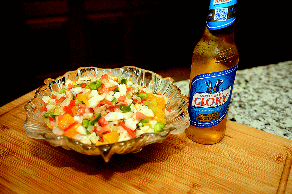 Conch Poppers and beer